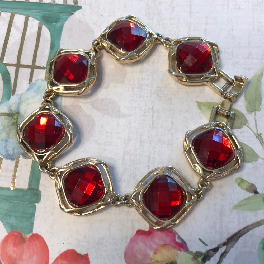 Napier Faux Ruby Bracelet